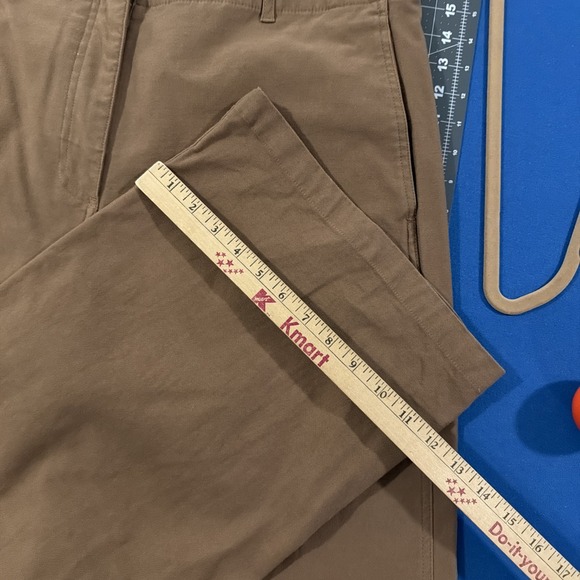 American Tall Khaki Chino Pants Women's 18 Brown Wide-Leg Cotton Stretch - Picture 5 of 10